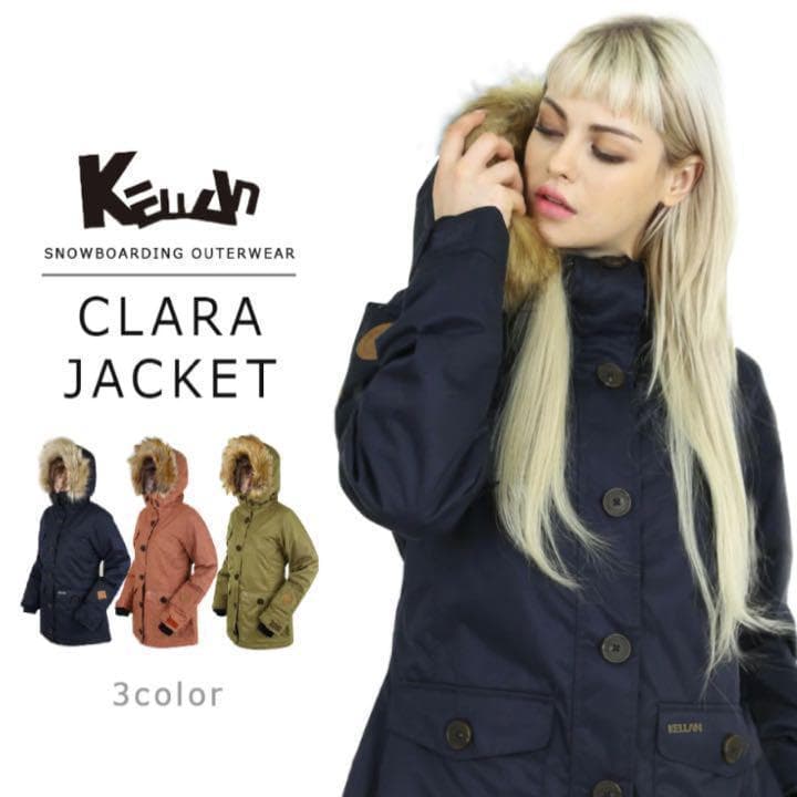 スノボ ウエア レディース 上着 紺 冬 スキー フード付き ファー 防寒
