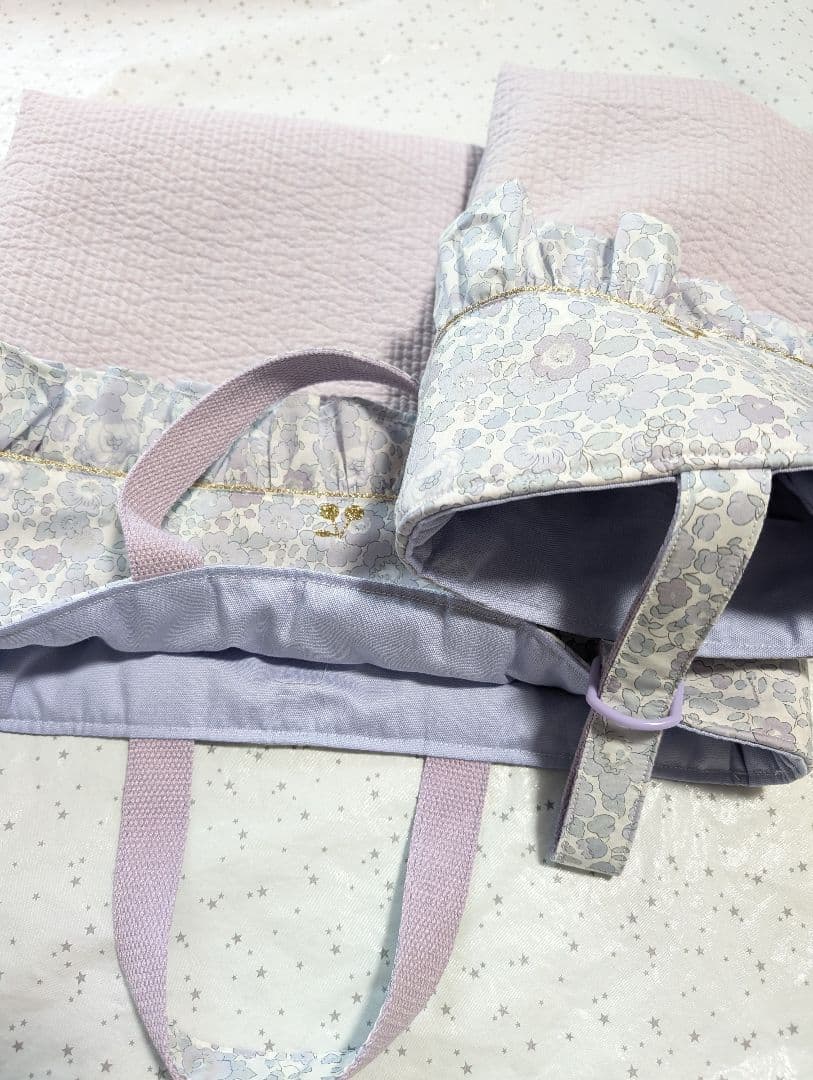 リバティ ベッツィ×ヌビ レッスンバッグ上履き入れ体操服袋ハンドメイド
