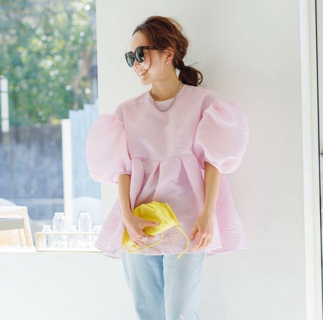 【期間限定20%オフ】Bluelea ブルレア シルキージャガードブラウス