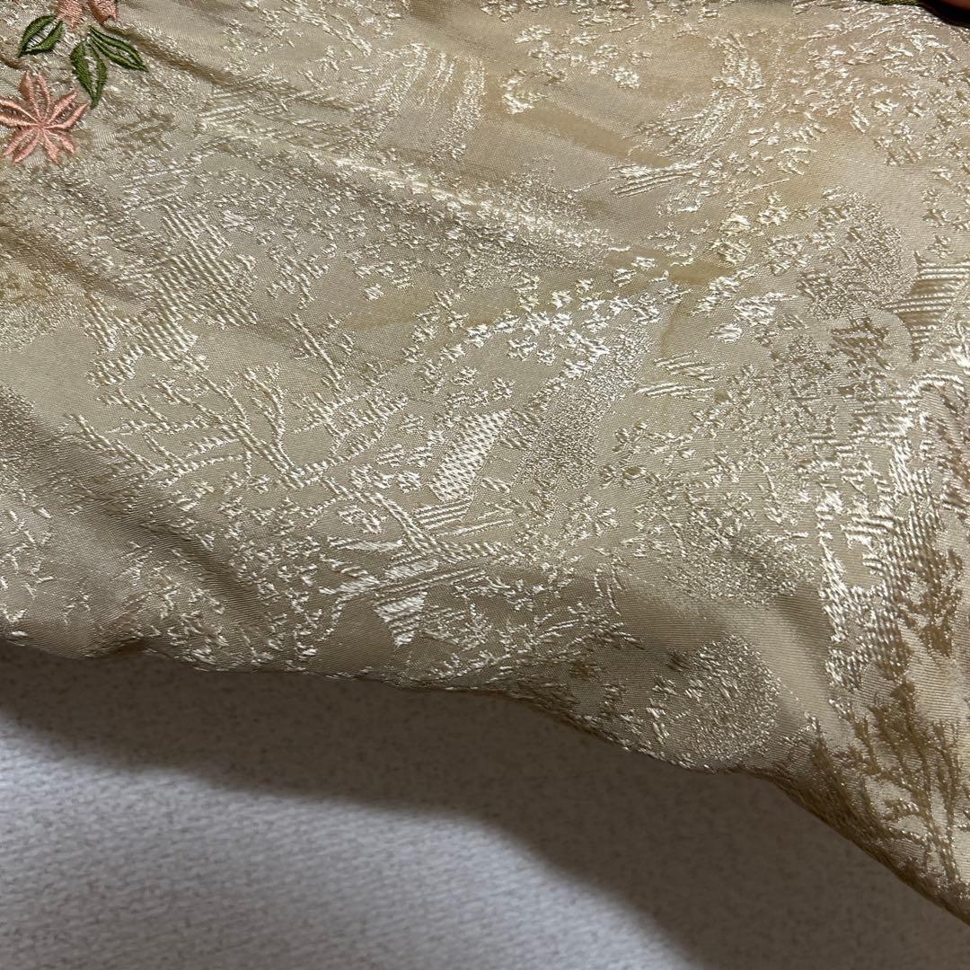 花旅楽団 スカジャン リバーシブル ドクロ 和柄 桜　カーキ✖︎ベージュ　L