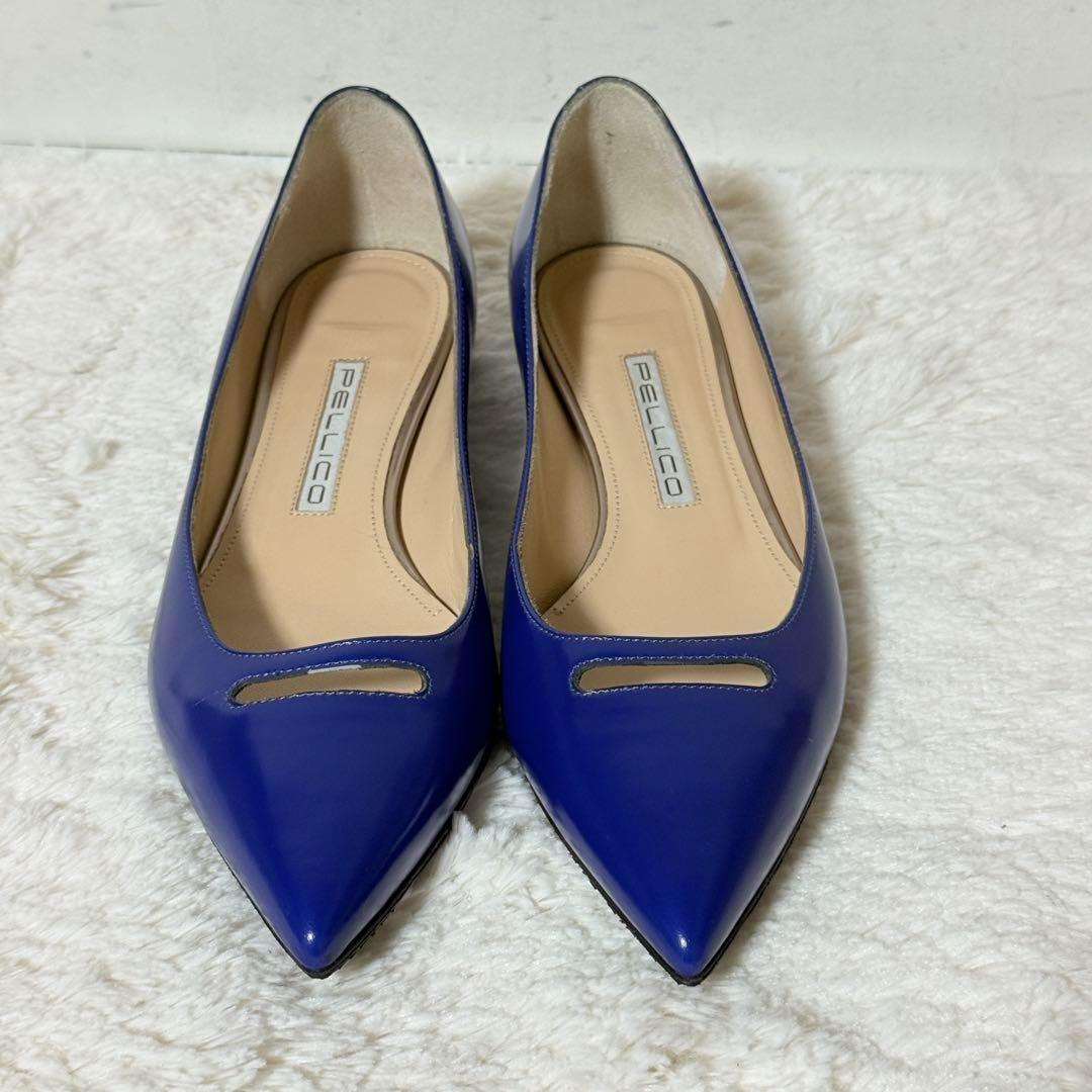 未使用✨ペリーコ　アンドレア　ガラスレザー　ポインテッドトゥ　パンプス　37