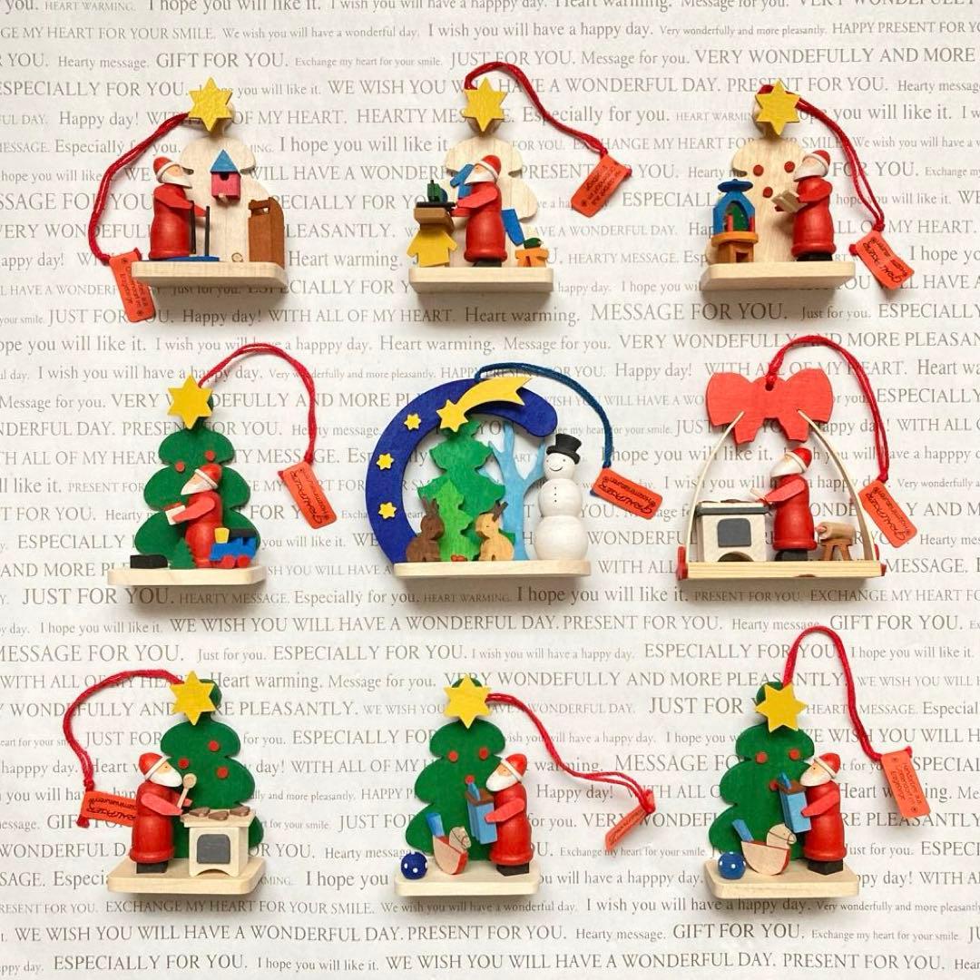 グラウプナー社　木製クリスマスオーナメント9点セット