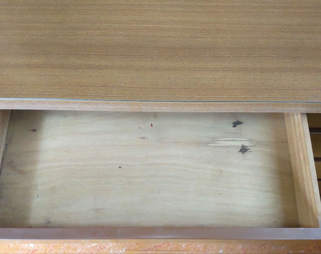 【送料込:たのメル便】学習机 片袖 事務机 昭和レトロ