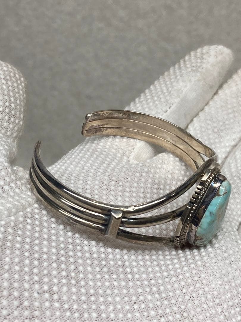D0104A）希少 ターコイズ silver925 バングル ドライクリーク