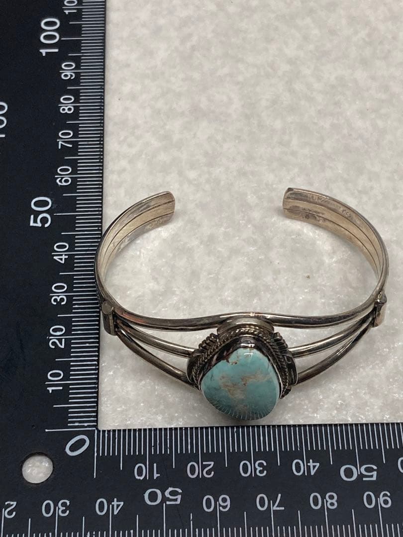 D0104A）希少 ターコイズ silver925 バングル ドライクリーク