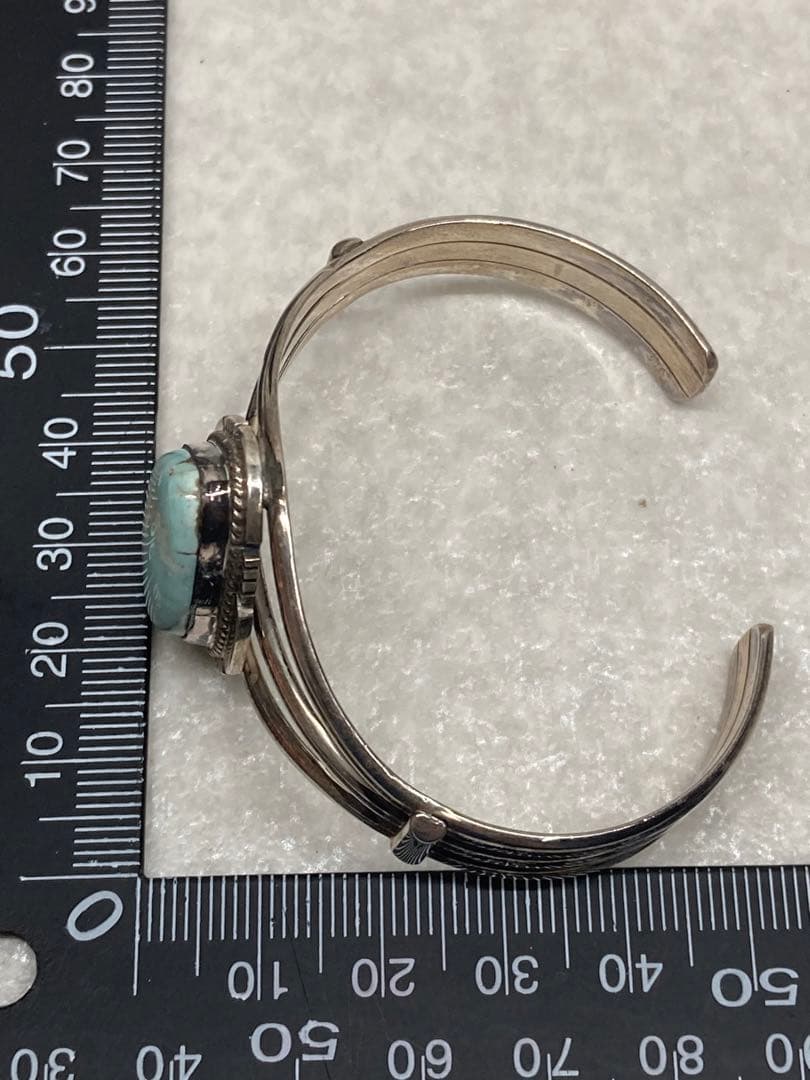 D0104A）希少 ターコイズ silver925 バングル ドライクリーク