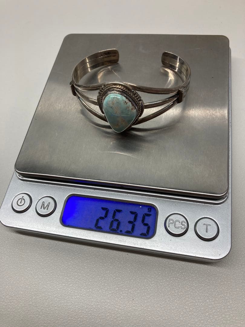 D0104A）希少 ターコイズ silver925 バングル ドライクリーク