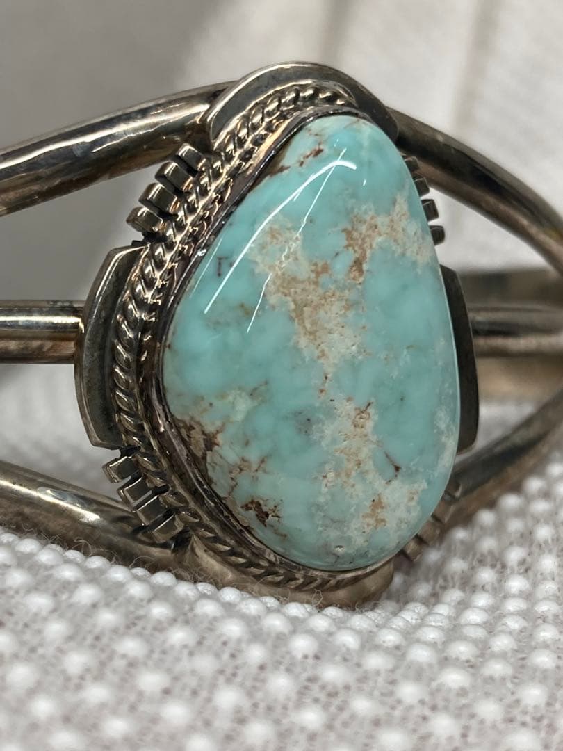 D0104A）希少 ターコイズ silver925 バングル ドライクリーク