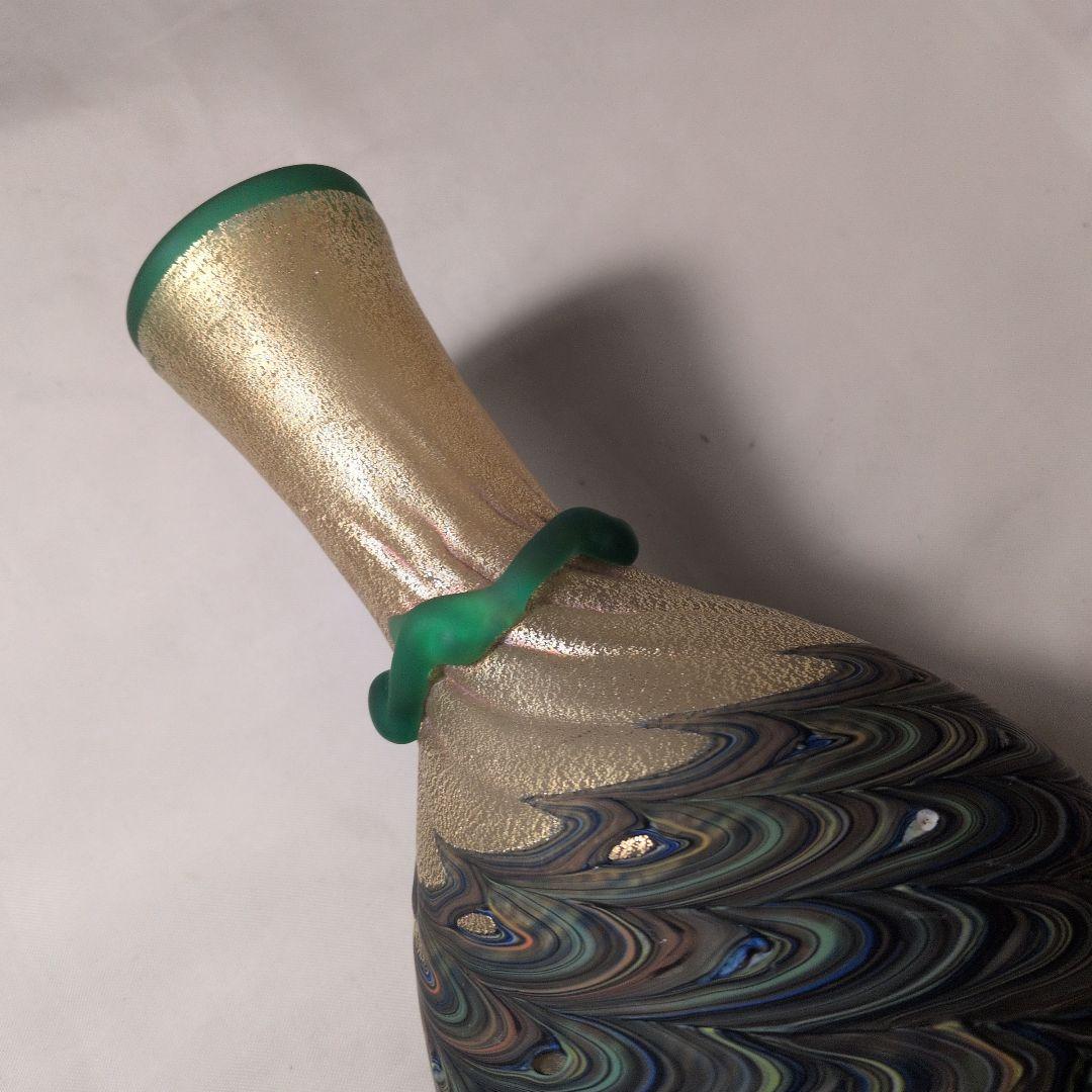 津軽びいどろ？美しいデキャンタ　作者不明