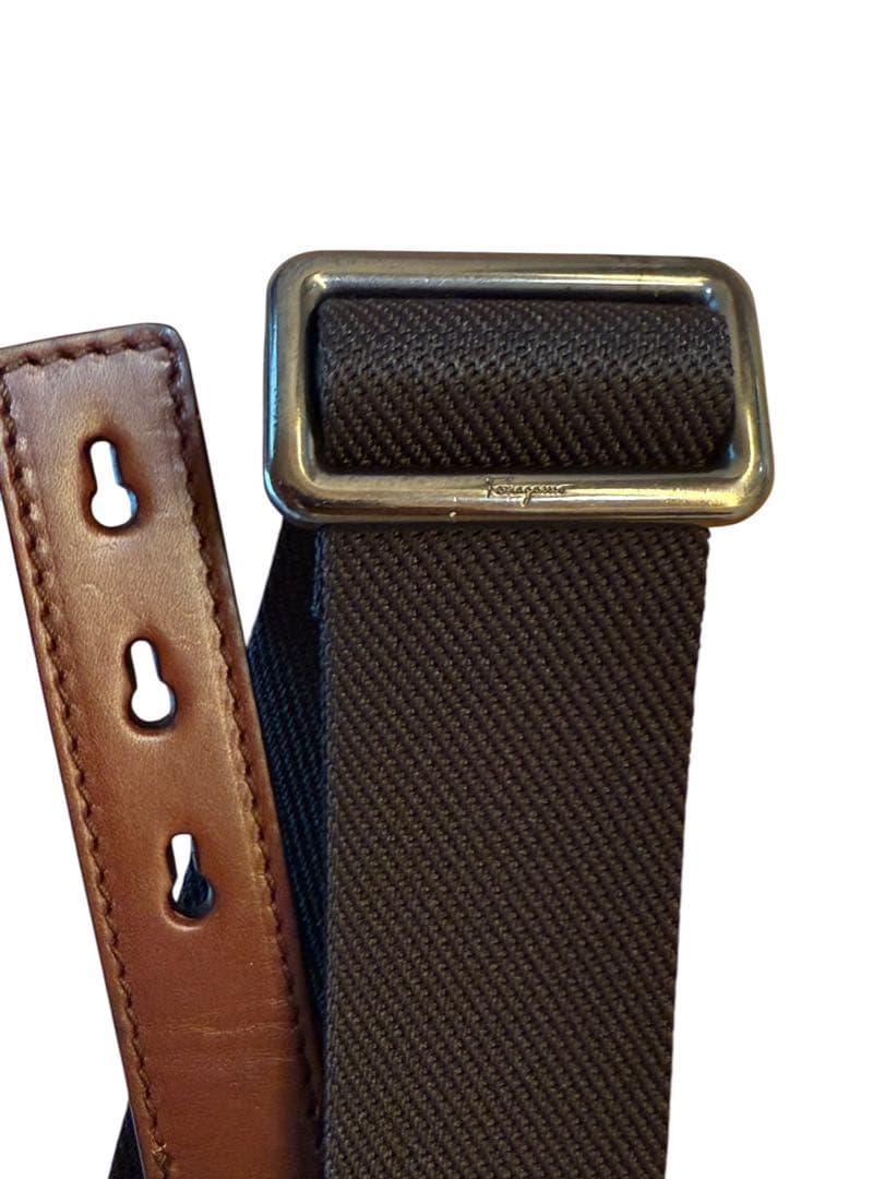 サルヴァトーレ フェラガモ ガンチーニ トートバッグ ブラウン