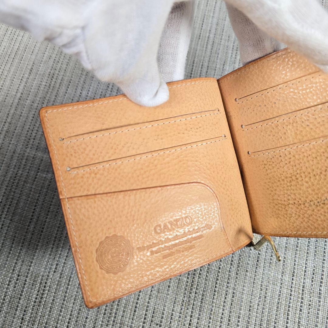 GANZO　ガンゾ　シンブライドル　マネークリップ　二つ折り財布　札入れ