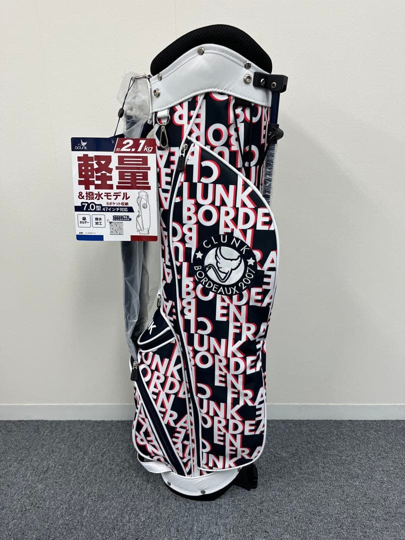 【新品】クランク ゴルフ キャディバッグ スタンド式 7型 軽量 撥水 NVY
