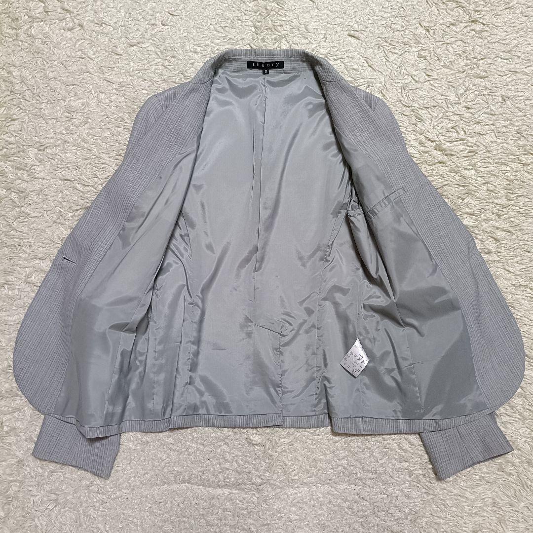 【美品】Theory セオリー セットアップ パンツスーツ ライトグレー