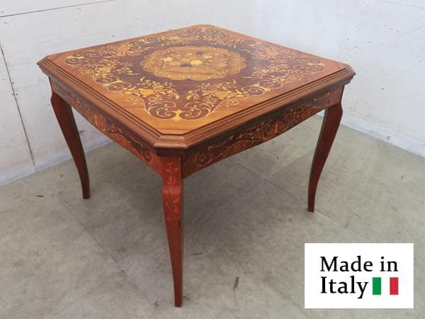 美品■イタリア製■象嵌■ゲームテーブル■カジノテーブル■チェス■バックギャモン■