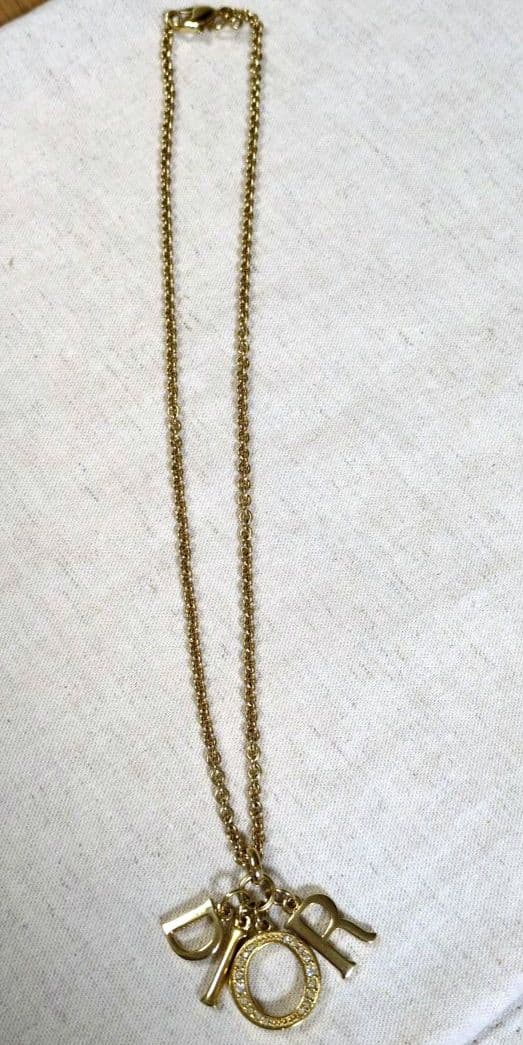 【極美品】Christian Dior ゴールドカラーネックレス