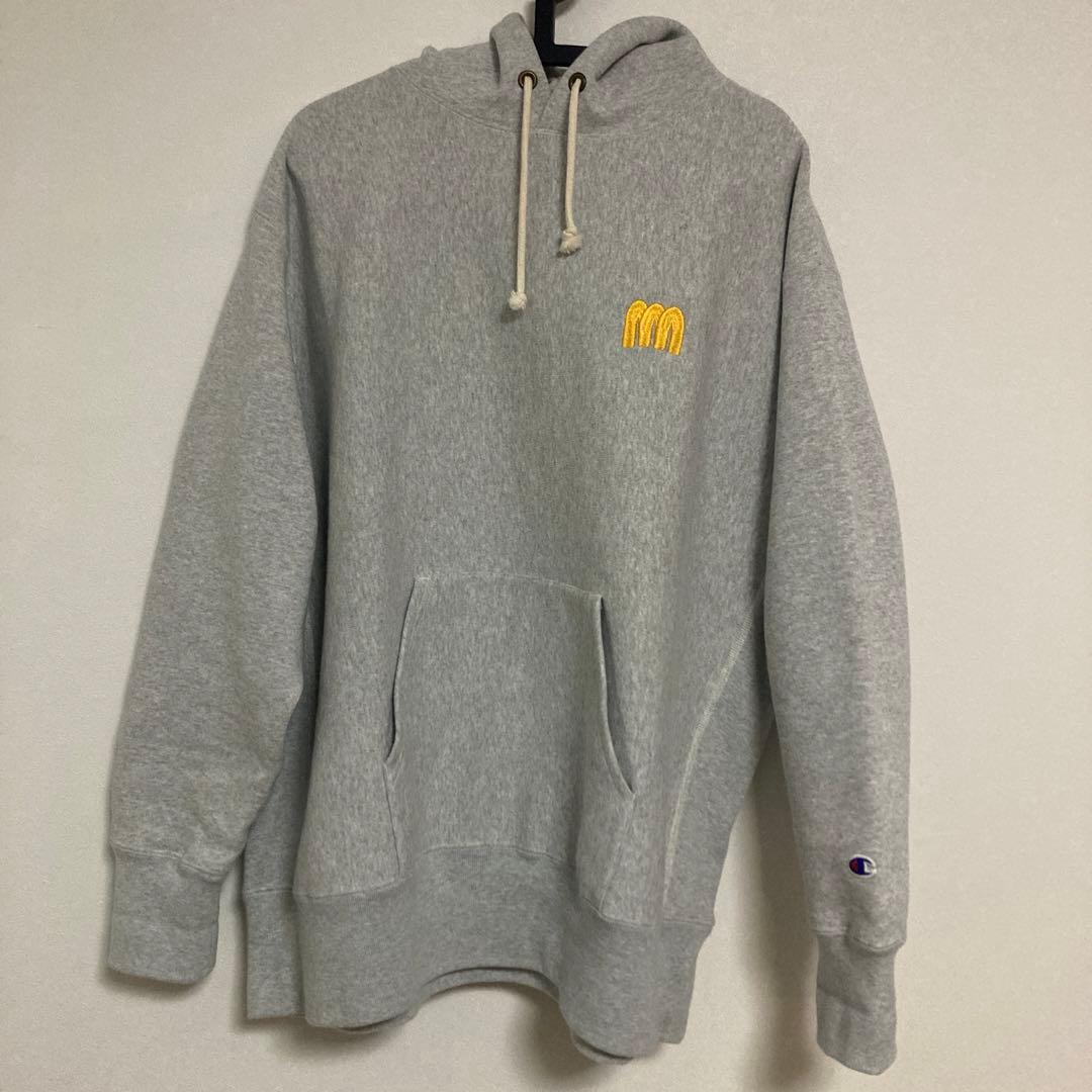 minnano × Champion ×beams フーディ　グレー