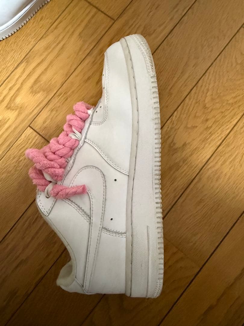 Supreme×Nike Air Force 1 ホワイト ピンクロープ