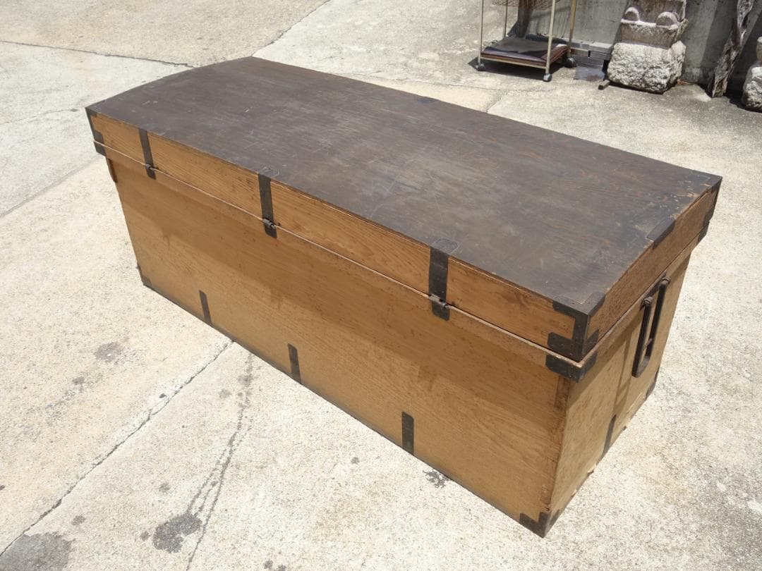 【中古】K▼長持 ながもち 古民具 箪笥 木箱 収納箱 (38643)