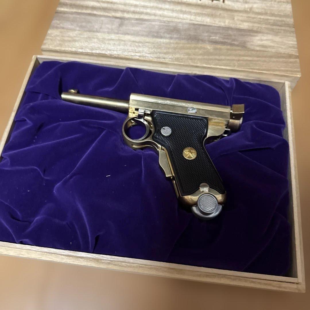 【装飾銃】【モデルガン】式槍南 金属製モデルガン 木箱付き