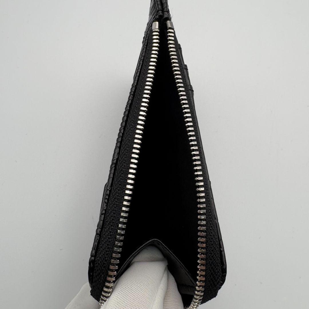 ✨️未使用級✨️　現行　ディーゼル　ロゴ総柄　型押し　ケース　レザー　黒