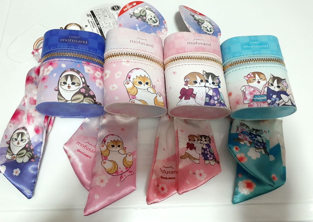 モフサンド mofusand スカーフチャーム付きポーチ 桜満開 4種