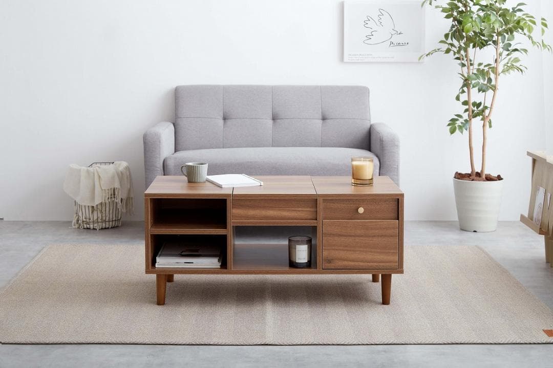 〇ドレッサーテーブル ブラウン スライドレール付き