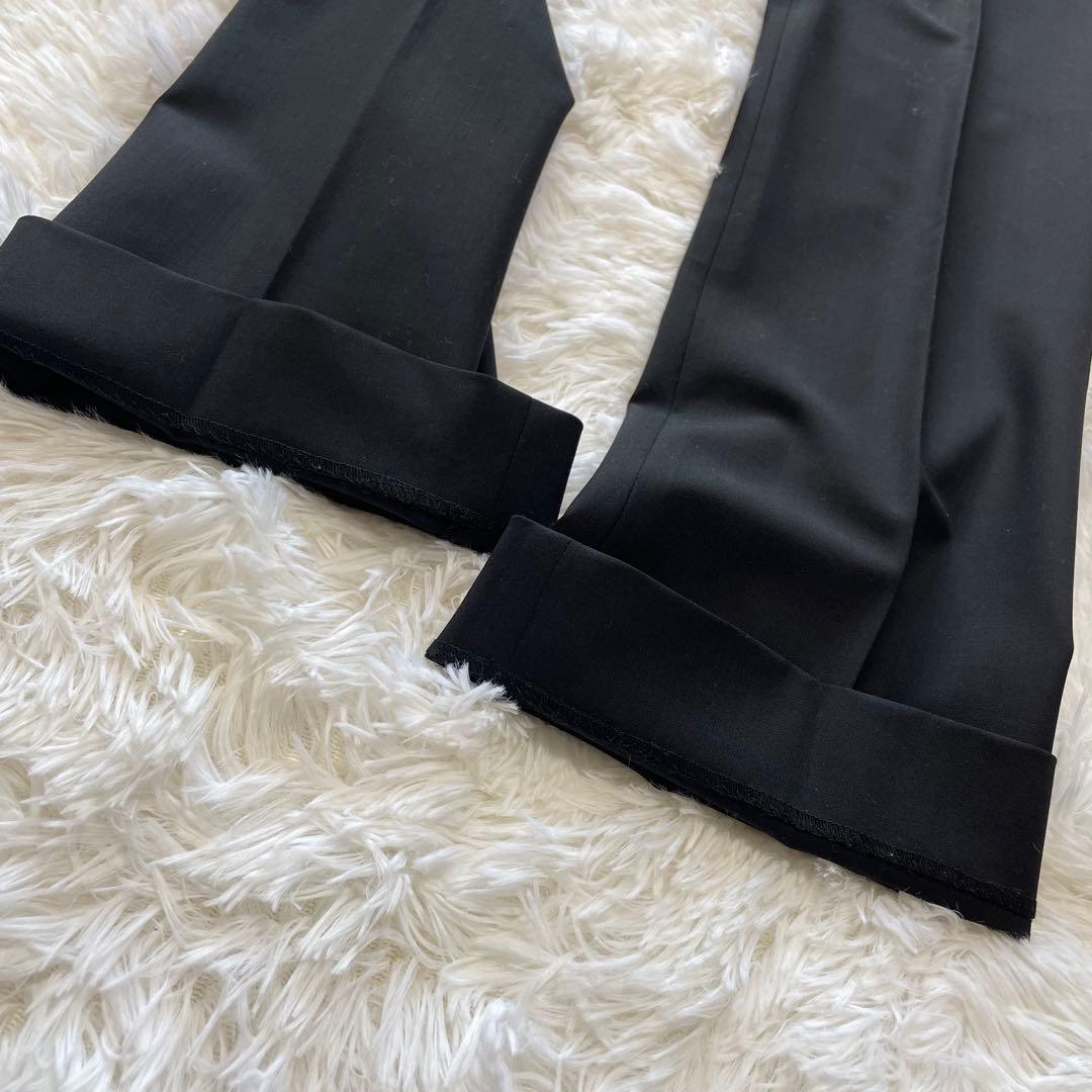【美品】theory パンツスーツ　黒　シングルボタン　Mサイズ　ウール96%