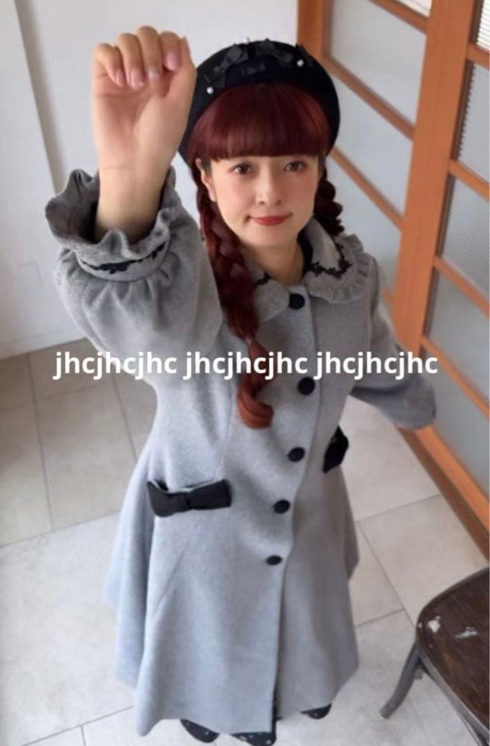 m♡petit 青木美沙子 しまみさ　ロングコート　LL グレー　しまむら