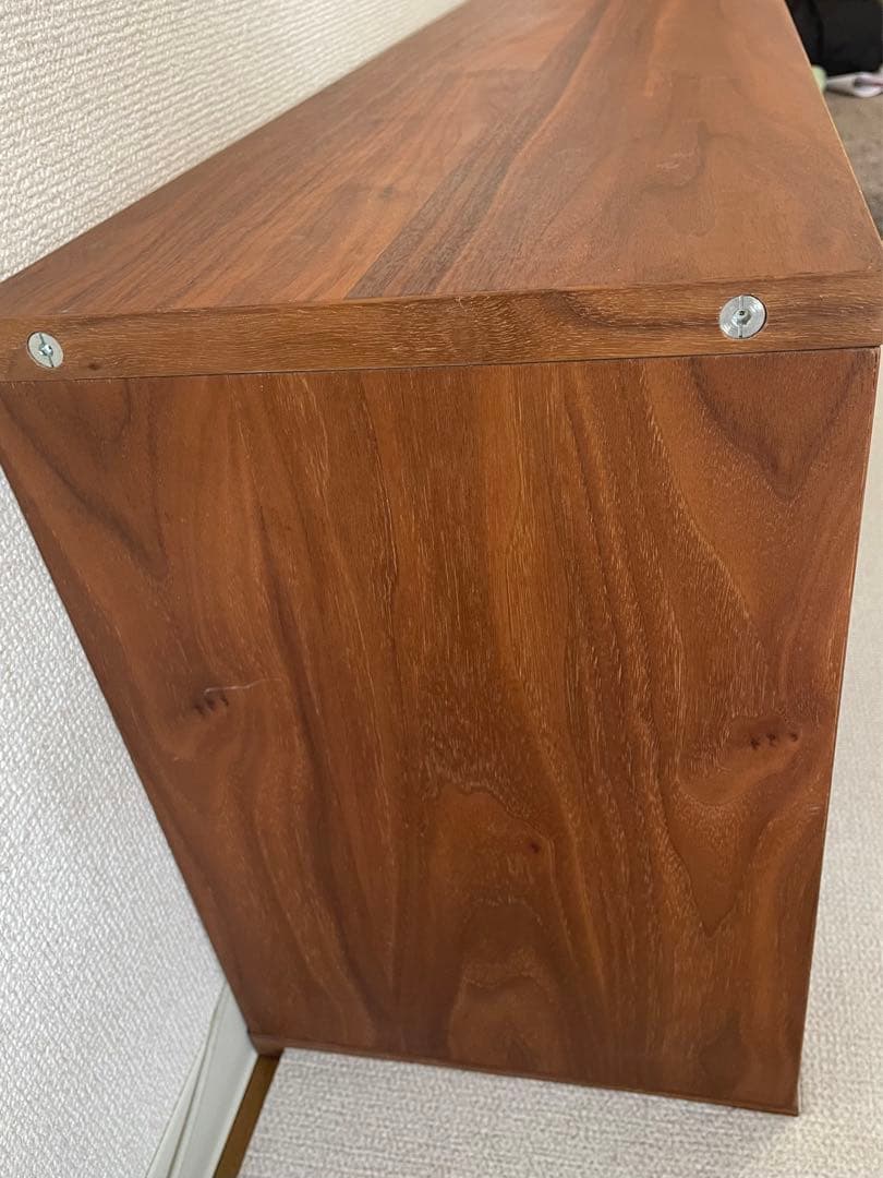 【送料込】無印良品 スタッキングシェルフ ５段 ウォールナット材