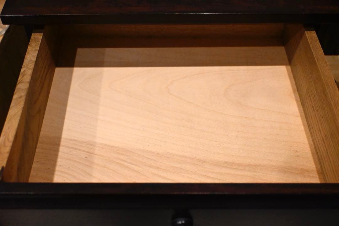 直接引取り可　民芸家具　ダークブラウン6段チェスト