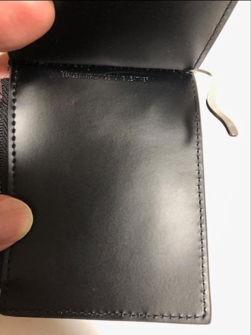 Maison Margiela ブラックレザー二つ折り財布 マネークリップ　新品