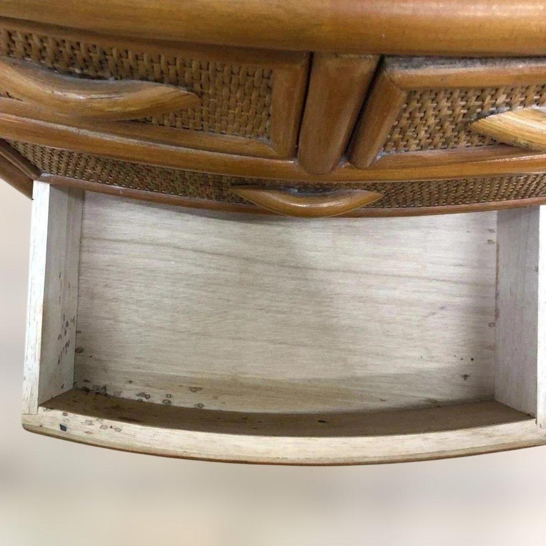 送料無料 ラタン 籐製 チェスト 5段 収納棚 タンス レトロ　250804-2