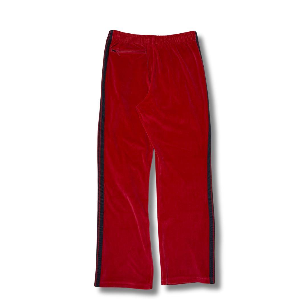 Needles ベロア トラックパンツ レッド M センターシーム