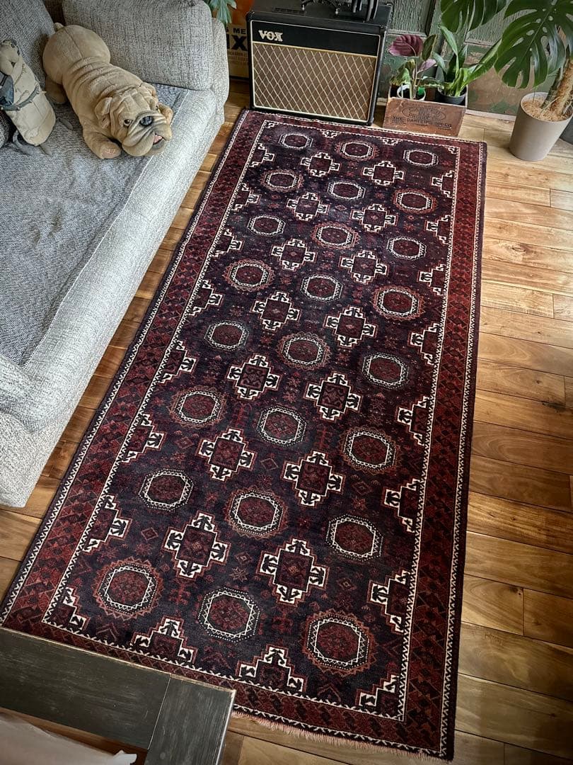 トライバルラグ　ヴィンテージラグ　ペルシャ絨毯　バルーチ族　プリミティブアート