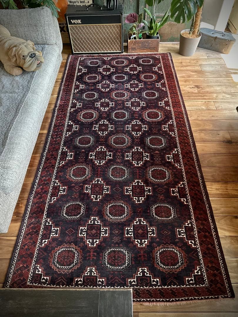 トライバルラグ　ヴィンテージラグ　ペルシャ絨毯　バルーチ族　プリミティブアート