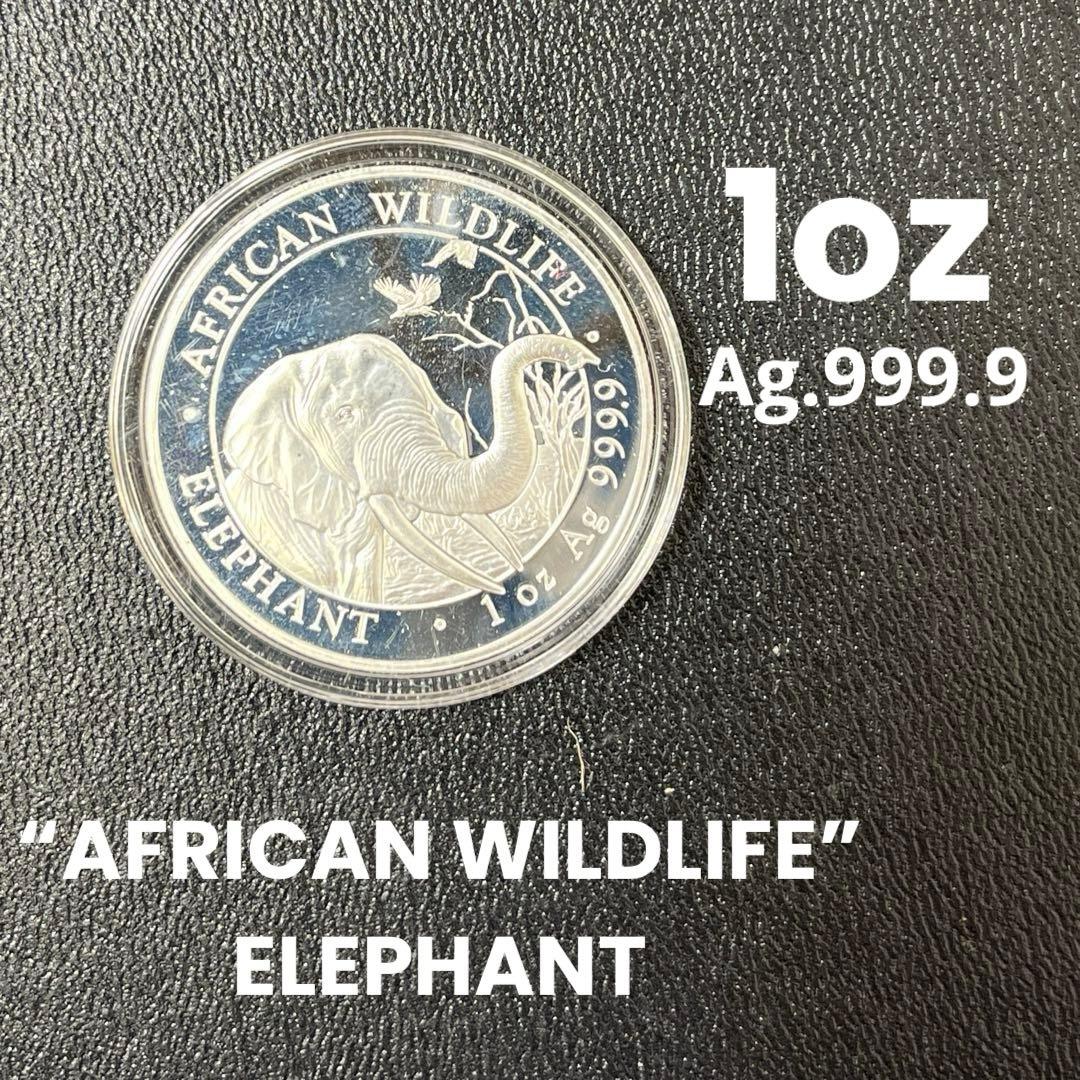 【純銀】ソマリア共和国　2018年　エレファント銀貨100シリング　1オンス②