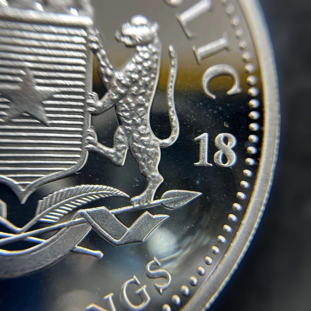 【純銀】ソマリア共和国　2018年　エレファント銀貨100シリング　1オンス②