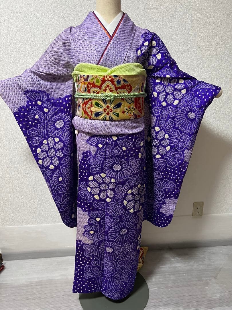 正絹総絞り振袖長襦袢セット