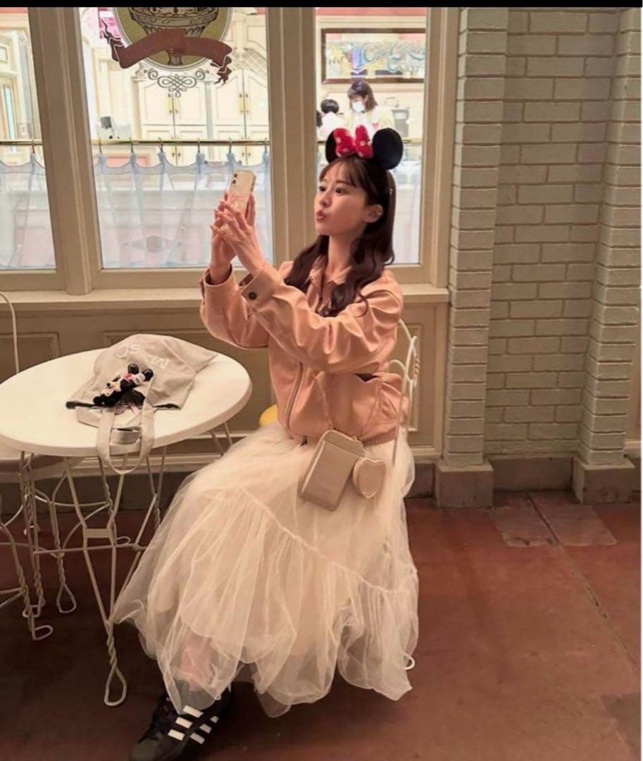 muguet Heart pocket leather jacket ミュゲ