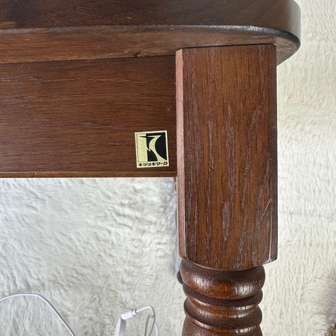 飛騨産業 ネイビー フラワーパターン オットマン