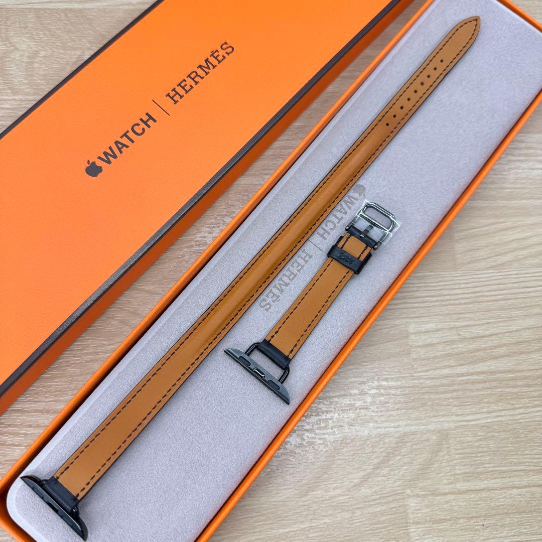 2279 Apple Watch エルメス　ブラックドゥブルトゥール　二重