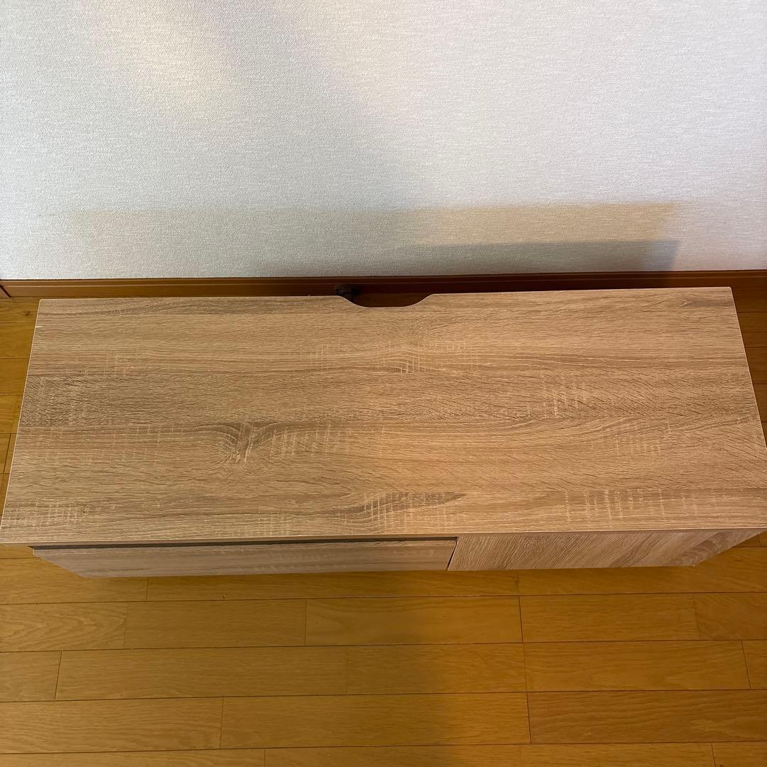 木目調 テレビボード 約100cm 引き出し付き