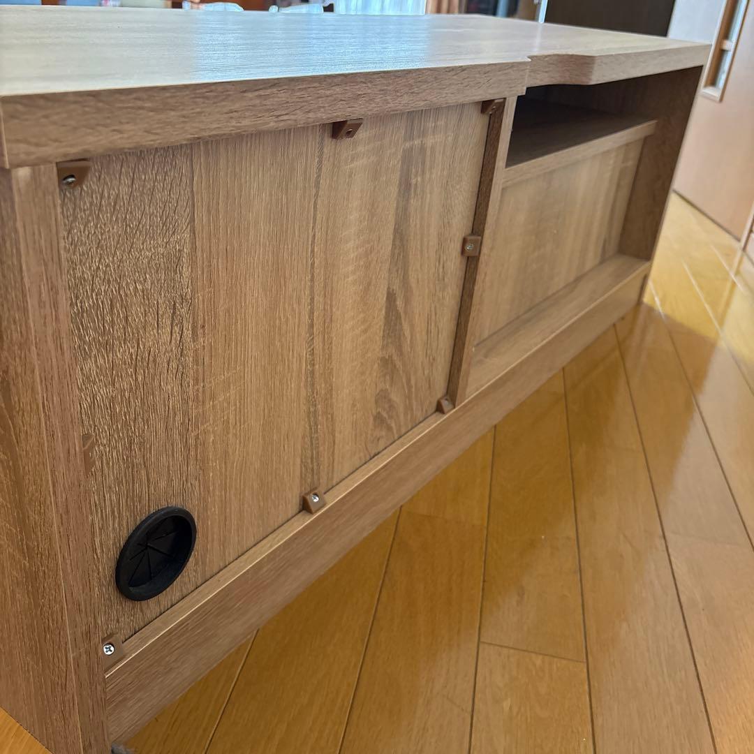 木目調 テレビボード 約100cm 引き出し付き