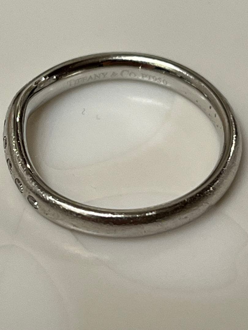 ティファニーカーブドバンドリング　ダイヤ9P 12.5 号