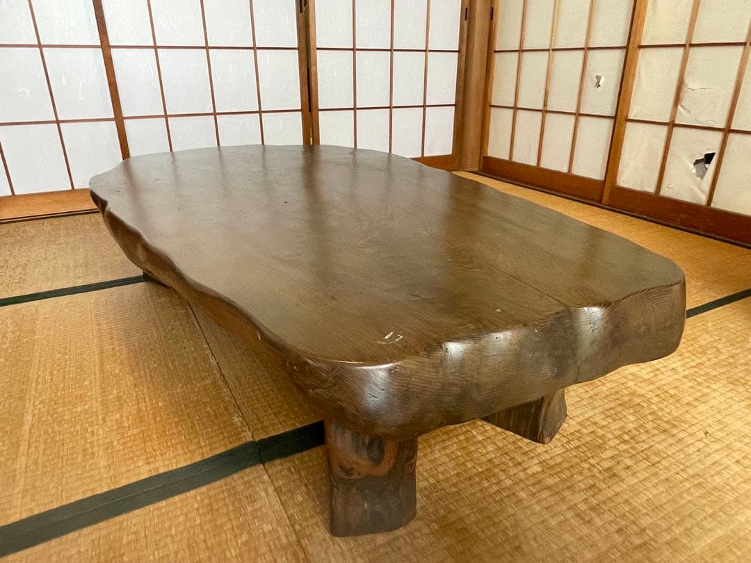 希少・屋久杉　木製座卓 天板９cm