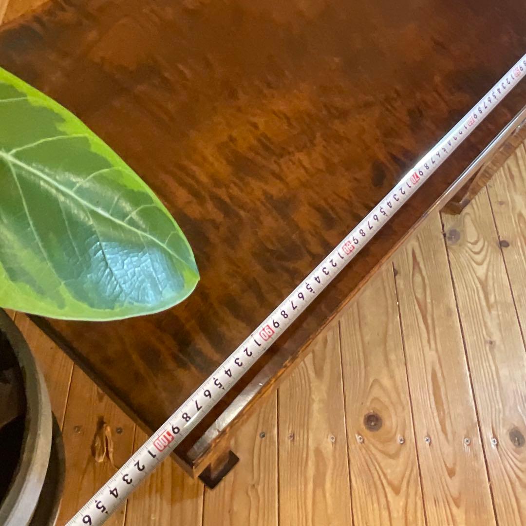 レア！無垢材 虎杢 縮み杢 高級家具 23kg 一枚板 座机 文机 座敷机 座卓