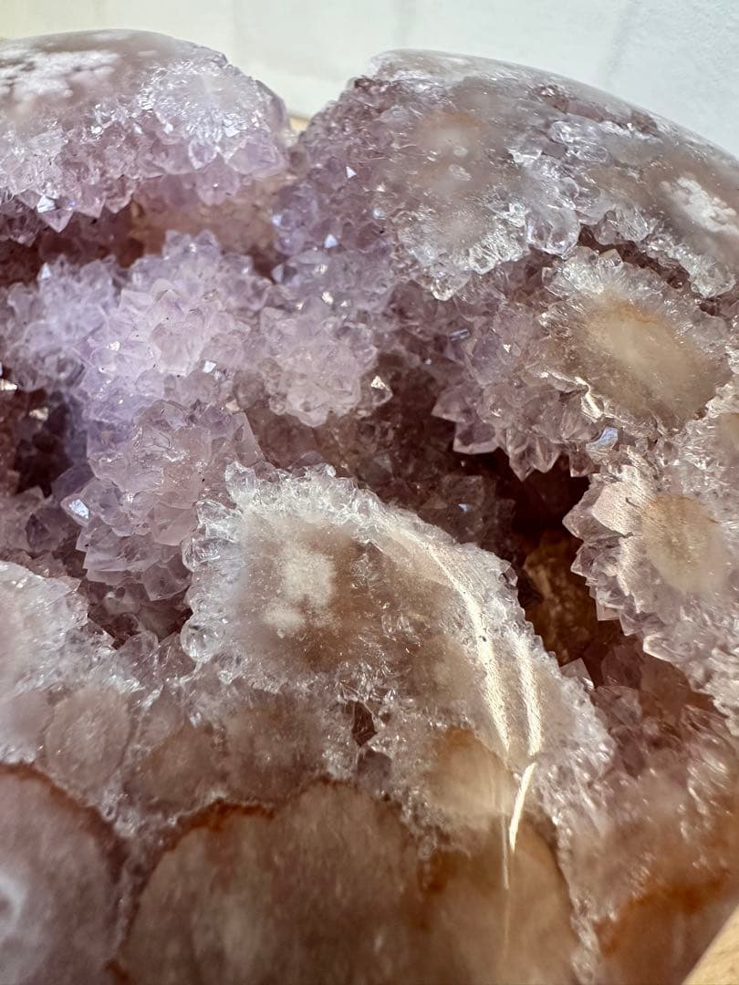 大きめ高品質　ピンクアメジスト　フラワーアメジスト　ハート形