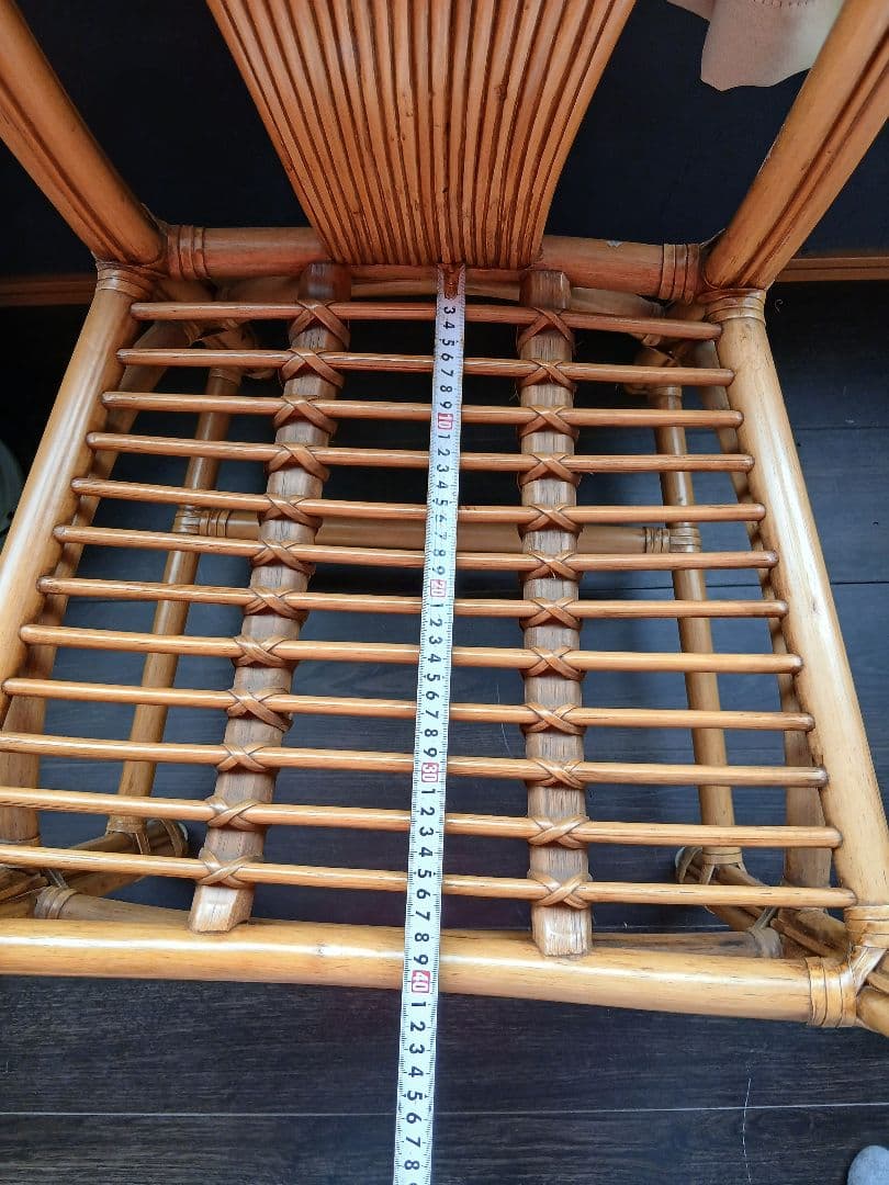 曲線美！ラタン ダイニングアームチェア 北欧スタイル