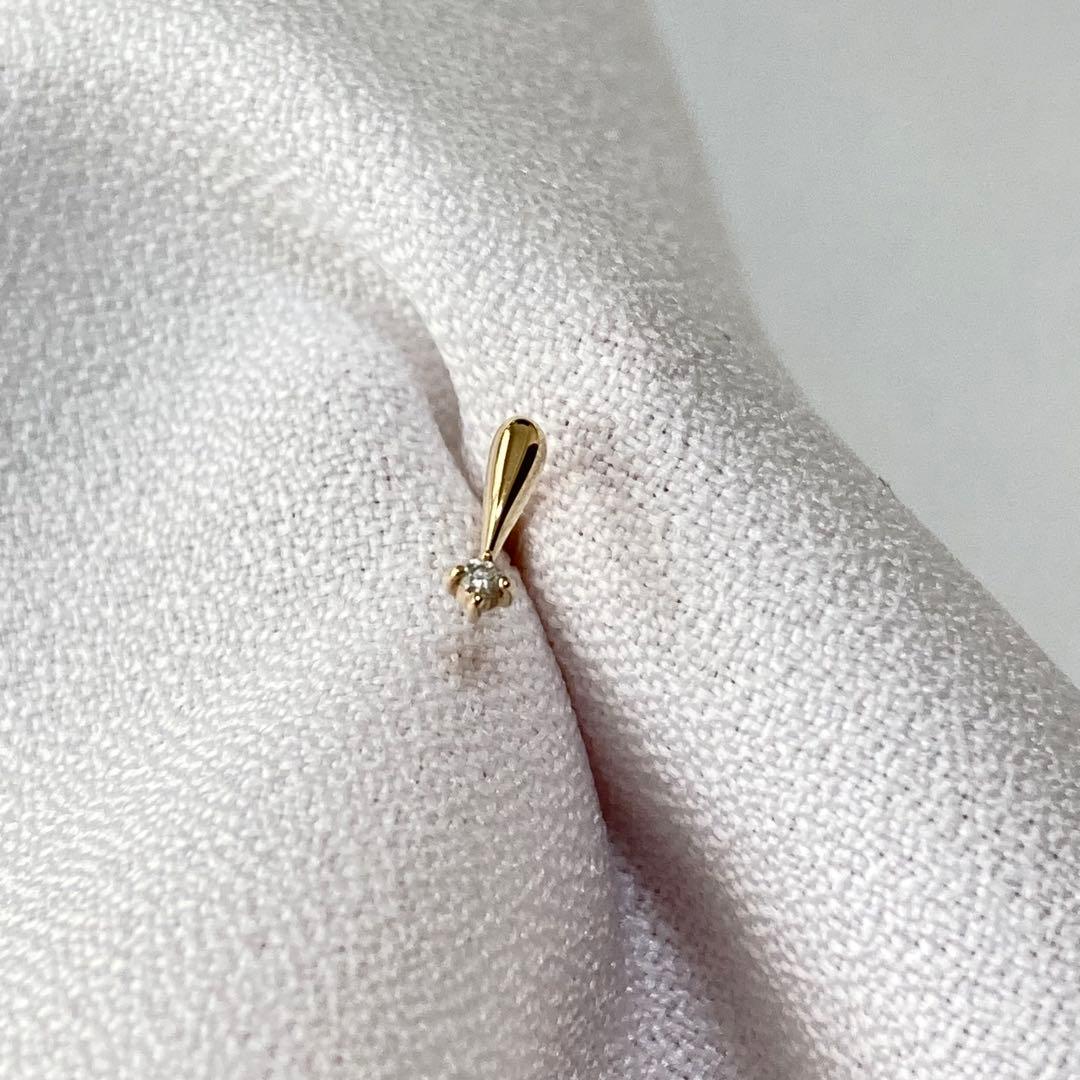 Jouete K10YG ダイヤモンドピアス 雫モチーフ 上品 ゴールド