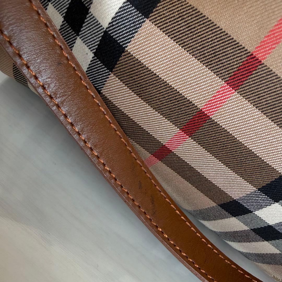 バーバリーズ　ミニボストンバッグ　2way ノバチェック　シャドーホース